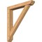 Ekena Millwork Traditional Slat Smooth Bracket w/ Offset Brace, Western Red Cedar, 5 1/2"W x 34"D x 38"H BKT0604X34X38TRA06SWR - alternate 1